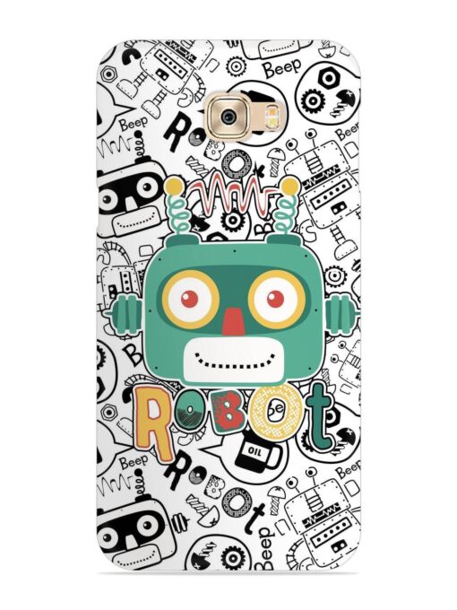 Robot Modern Seamless Pattern Snap Case for Samsung Galaxy C7 Pro