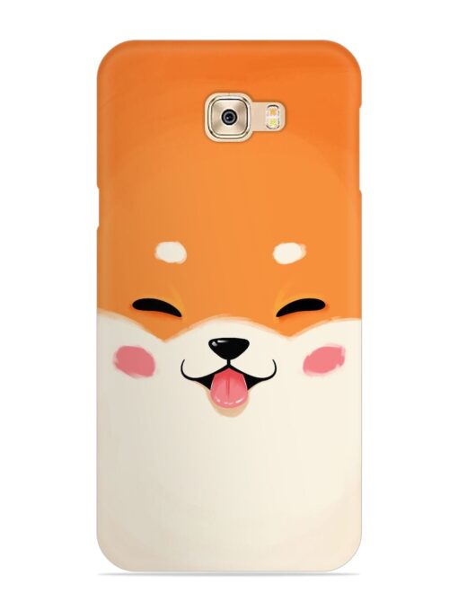 Cute Dog Face Vector Snap Case for Samsung Galaxy C7 Pro