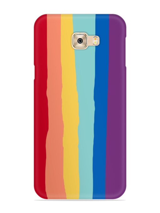 Rainbow Genuine Liquid Snap Case for Samsung Galaxy C7 Pro Zapvi