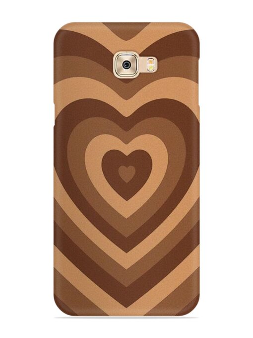 Brown Heart Snap Case for Samsung Galaxy C7 Pro