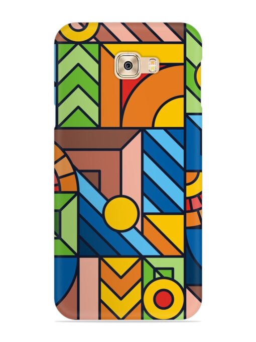 Colorful Geometric Snap Case for Samsung Galaxy C7 Pro Zapvi