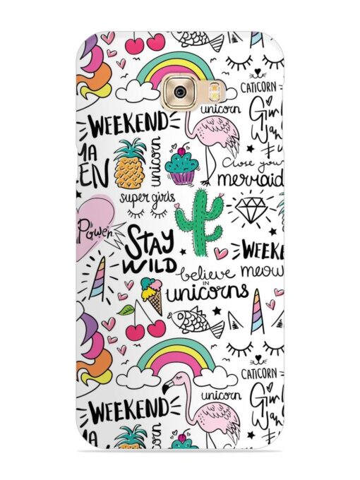 Unicorn Ice Cream Snap Case for Samsung Galaxy C7 Pro