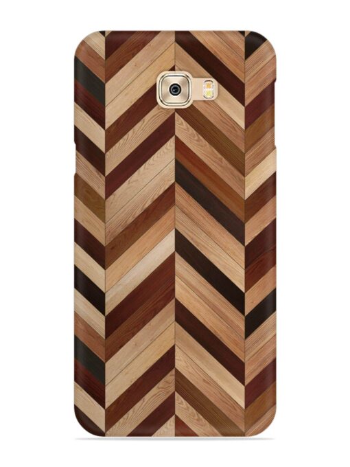 Seamless Wood Parquet Snap Case for Samsung Galaxy C7 Pro Zapvi