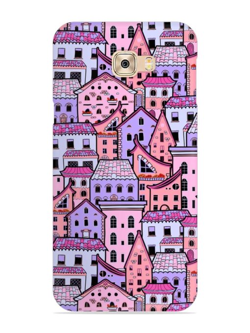 Seamless Pattern Houses Snap Case for Samsung Galaxy C7 Pro