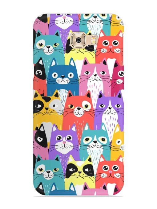 Funny Cartoon Cats Snap Case for Samsung Galaxy C7 Pro