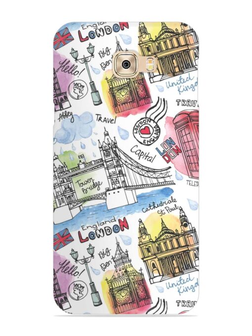 Vector London Landmark Snap Case for Samsung Galaxy C7 Pro Zapvi