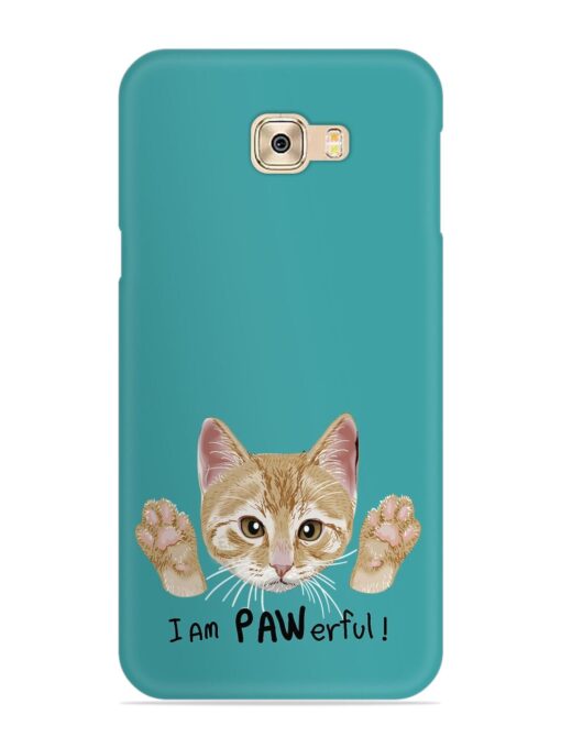 Typography Slogan Cat Snap Case for Samsung Galaxy C7 Pro Zapvi