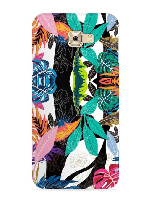 Floral Pattern Bright Snap Case for Samsung Galaxy C7 Pro