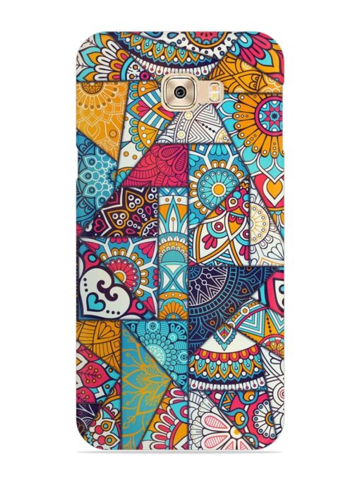 Patchwork Pattern Vintage Snap Case for Samsung Galaxy C7 Pro