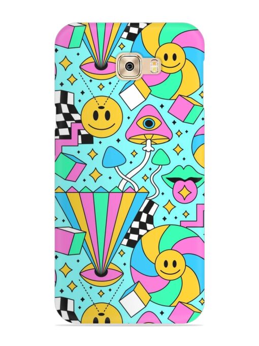 Trippy Rainbow 60S Snap Case for Samsung Galaxy C7 Pro Zapvi