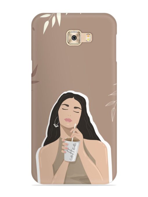 Girl With Coffee Snap Case for Samsung Galaxy C7 Pro Zapvi