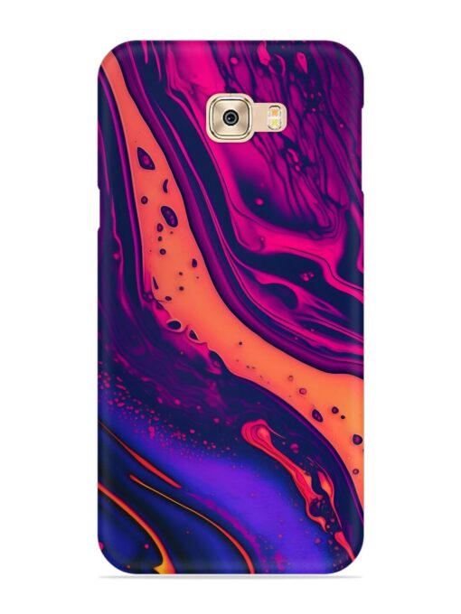 Fluid Blue Pink Art Snap Case for Samsung Galaxy C7 Pro Zapvi