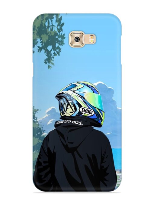 Rider With Helmet Snap Case for Samsung Galaxy C7 Pro