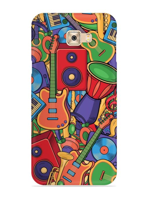 Colorful Music Art Snap Case for Samsung Galaxy C7 Pro Zapvi