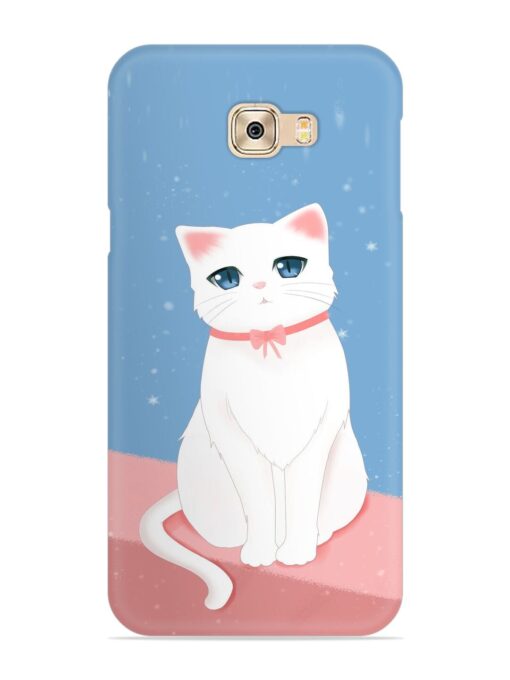 Cute White Cat Snap Case for Samsung Galaxy C9 Zapvi