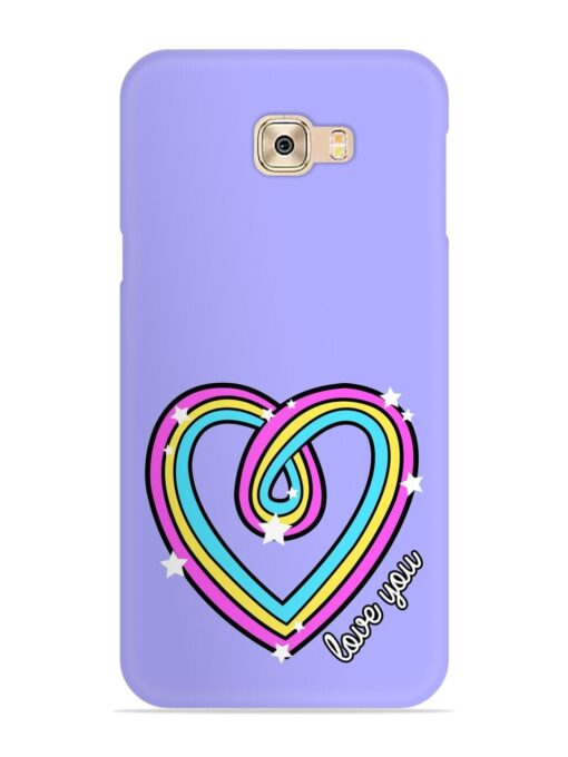 Colorful Rainbow Heart Snap Case for Samsung Galaxy C9 Pro