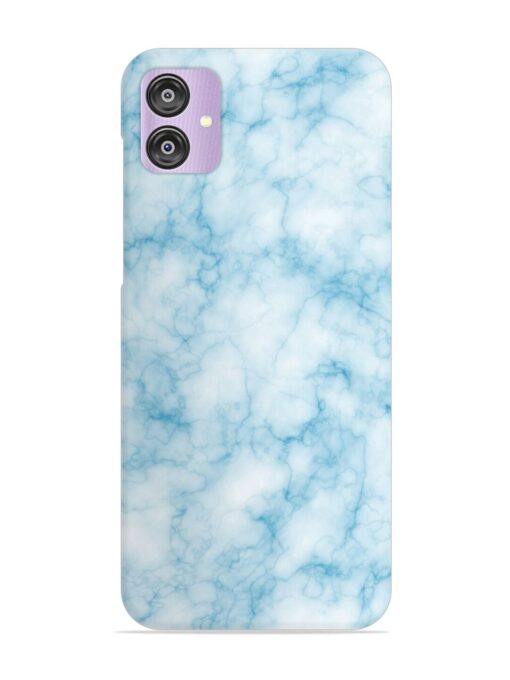 Blue White Natural Marble Snap Case for Samsung Galaxy F04