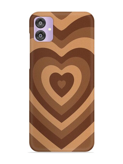 Brown Heart Snap Case for Samsung Galaxy F04