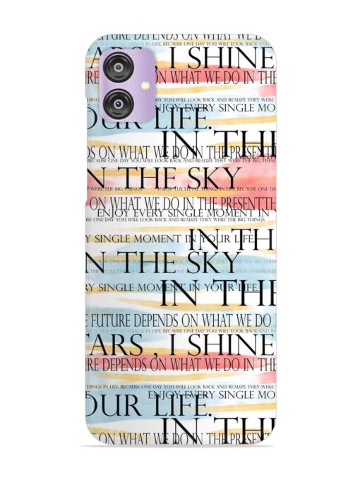 Seamless Slogans Pattern Snap Case for Samsung Galaxy F04 Zapvi