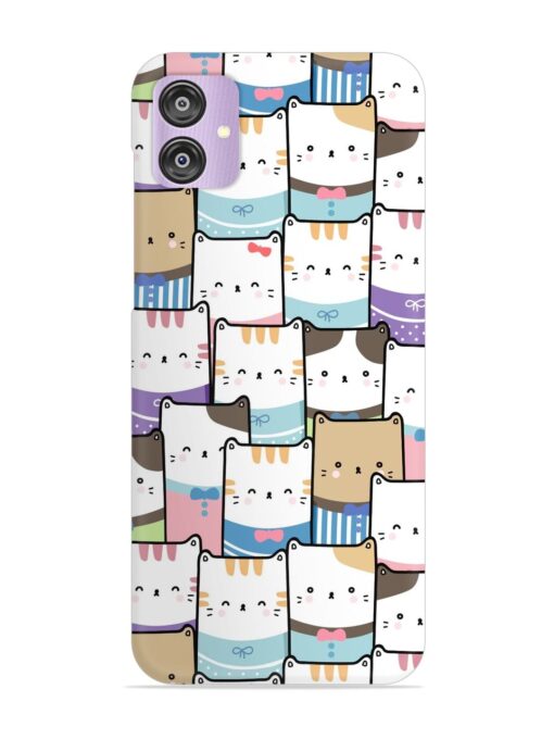 Cute Adorable Cat Snap Case for Samsung Galaxy F04 Zapvi