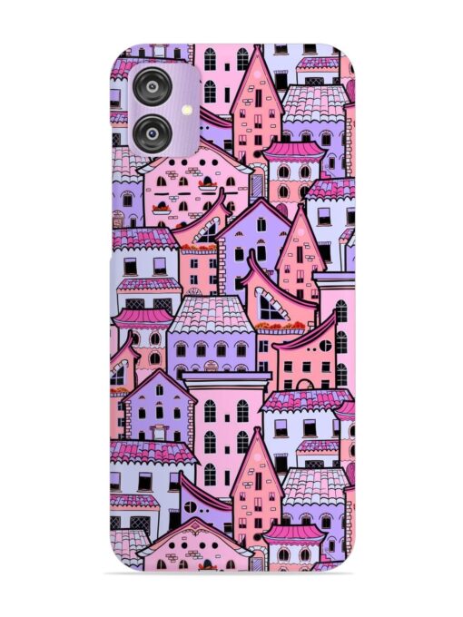 Seamless Pattern Houses Snap Case for Samsung Galaxy F04 Zapvi