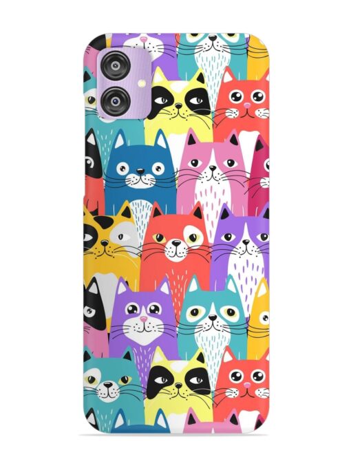 Funny Cartoon Cats Snap Case for Samsung Galaxy F04 Zapvi