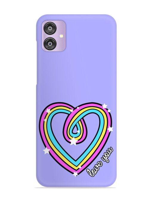 Colorful Rainbow Heart Snap Case for Samsung Galaxy F04 Zapvi