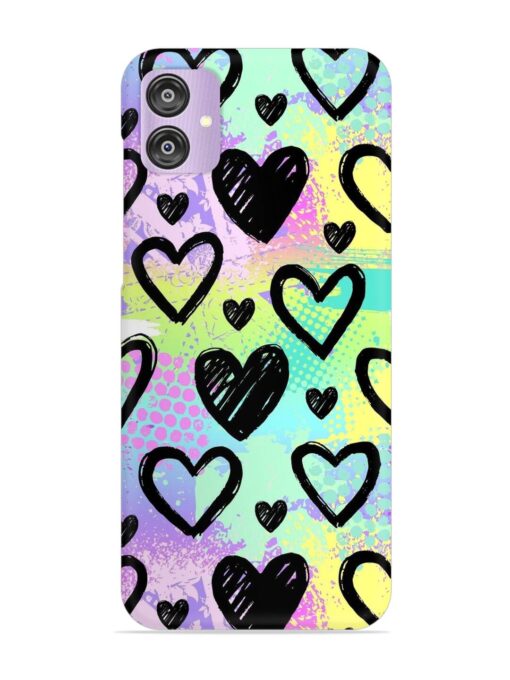 Bright Pattern Hearts Snap Case for Samsung Galaxy F04 Zapvi