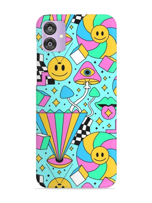 Trippy Rainbow 60S Snap Case for Samsung Galaxy F04