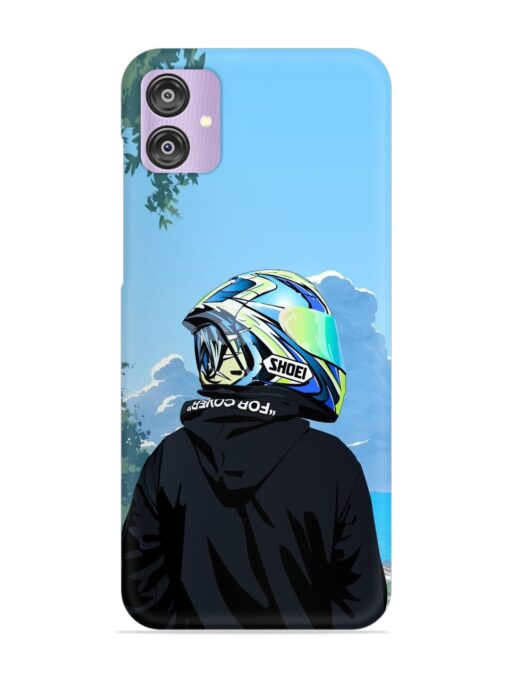 Rider With Helmet Snap Case for Samsung Galaxy F04 Zapvi