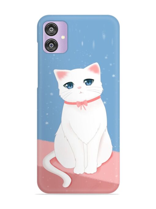 Cute White Cat Snap Case for Samsung Galaxy F04