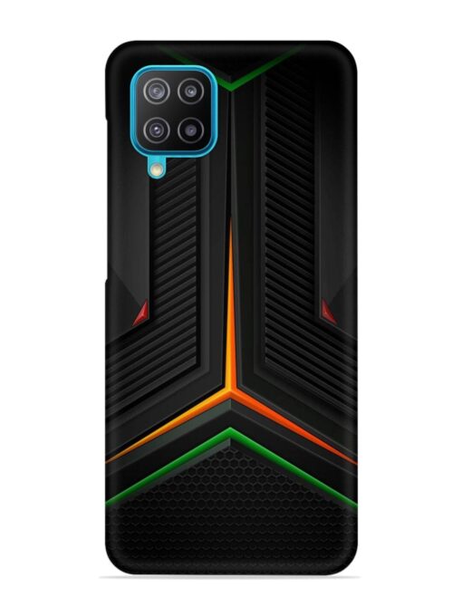 Orange Triangle Light Snap Case for Samsung Galaxy F12 Zapvi