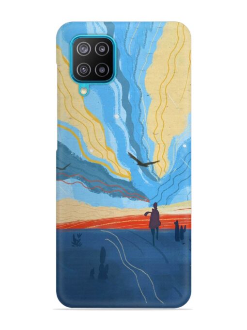 Minimal Abstract Landscape Snap Case for Samsung Galaxy F12 Zapvi