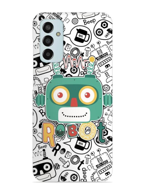 Robot Modern Seamless Pattern Snap Case for Samsung Galaxy F13 Zapvi