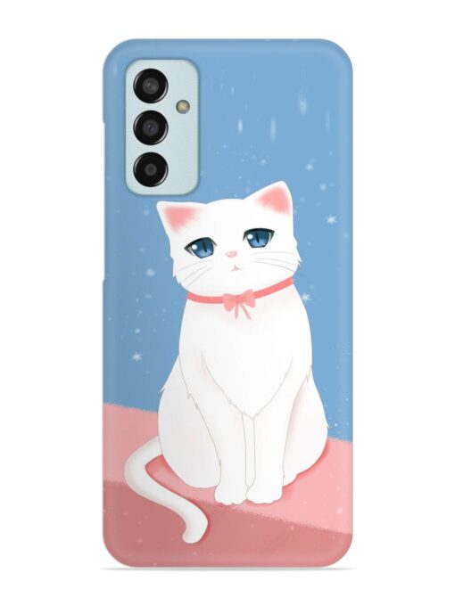 Cute White Cat Snap Case for Samsung Galaxy F13