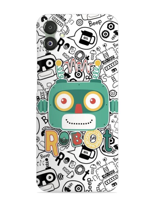 Robot Modern Seamless Pattern Snap Case for Samsung Galaxy F14 (5G) Zapvi