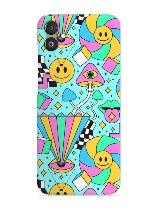 Trippy Rainbow 60S Snap Case for Samsung Galaxy F14 (5G) Zapvi