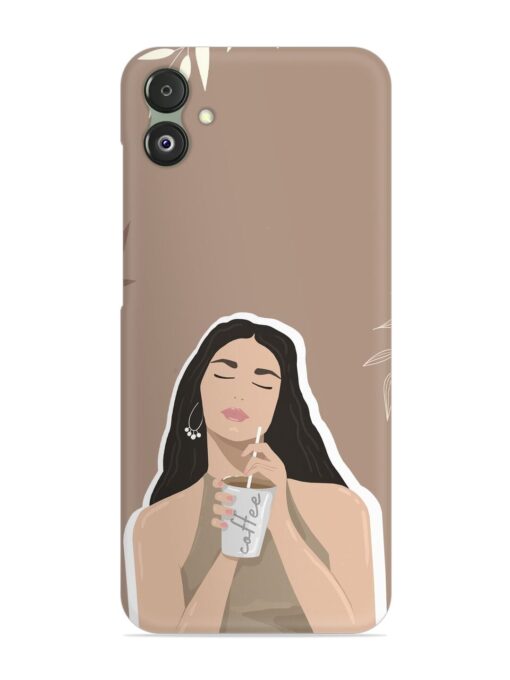 Girl With Coffee Snap Case for Samsung Galaxy F14 (5G) Zapvi