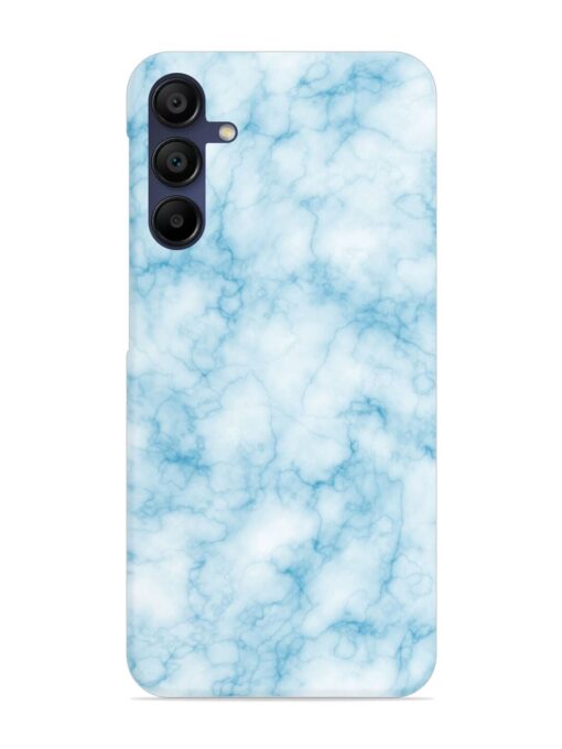 Blue White Natural Marble Snap Case for Samsung Galaxy F15 (5G) Zapvi