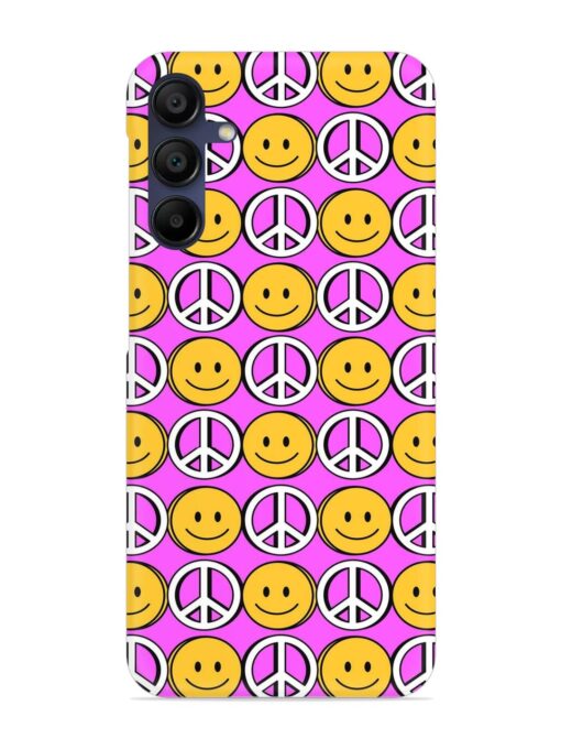 Smiley Face Peace Snap Case for Samsung Galaxy F15 (5G) Zapvi