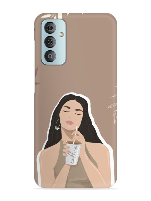 Girl With Coffee Snap Case for Samsung Galaxy F23 (5G)