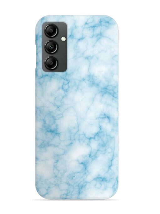 Blue White Natural Marble Snap Case for Samsung Galaxy F34 (5G)