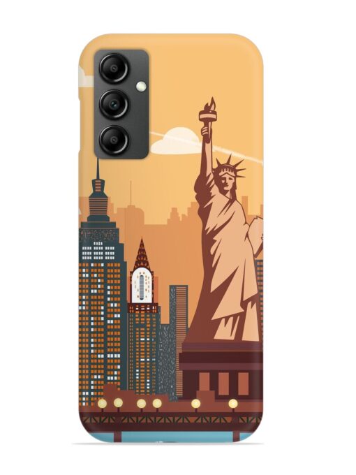 New York Statue Of Liberty Architectural Scenery Snap Case for Samsung Galaxy F34 (5G) Zapvi