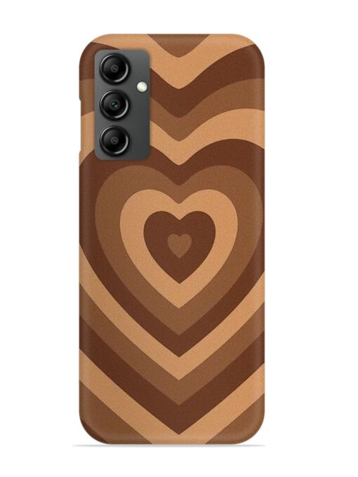 Brown Heart Snap Case for Samsung Galaxy F34 (5G) Zapvi