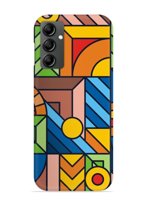 Colorful Geometric Snap Case for Samsung Galaxy F34 (5G) Zapvi