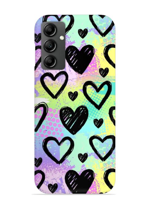 Bright Pattern Hearts Snap Case for Samsung Galaxy F34 (5G)