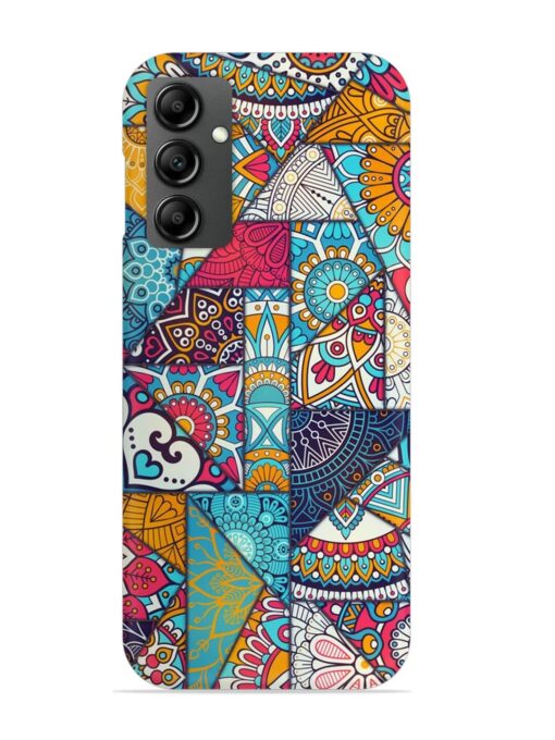 Patchwork Pattern Vintage Snap Case for Samsung Galaxy F34 (5G)