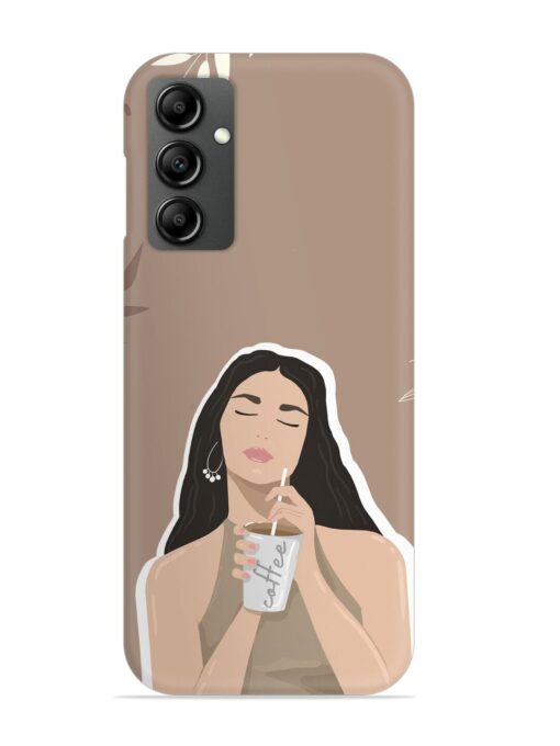 Girl With Coffee Snap Case for Samsung Galaxy F34 (5G) Zapvi