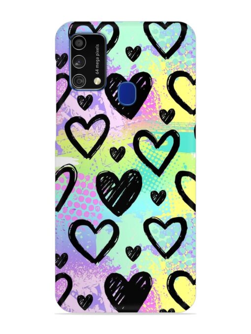 Bright Pattern Hearts Snap Case for Samsung Galaxy F41 Zapvi