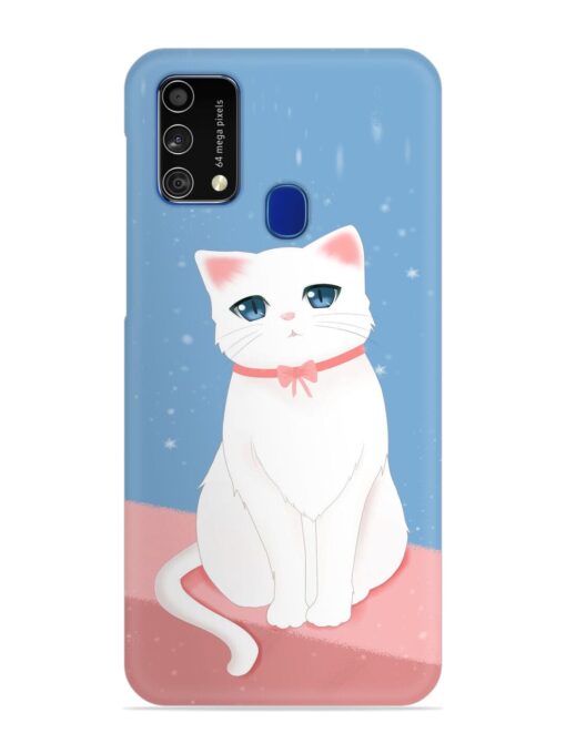 Cute White Cat Snap Case for Samsung Galaxy F41